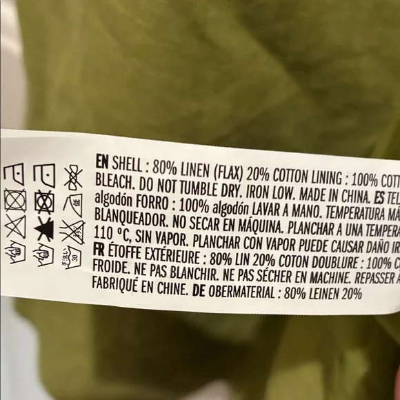 English Factory nwot green linen blend Button-Up Romper - Picture 3 of 3